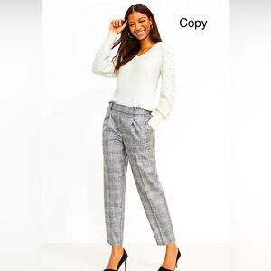 NEW! LOFT Gray, Black & White Stretch Flat Front Marissa Cropped Ankle Pants